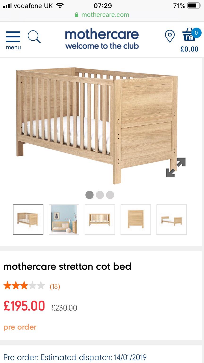 Stretton cot cheap bed