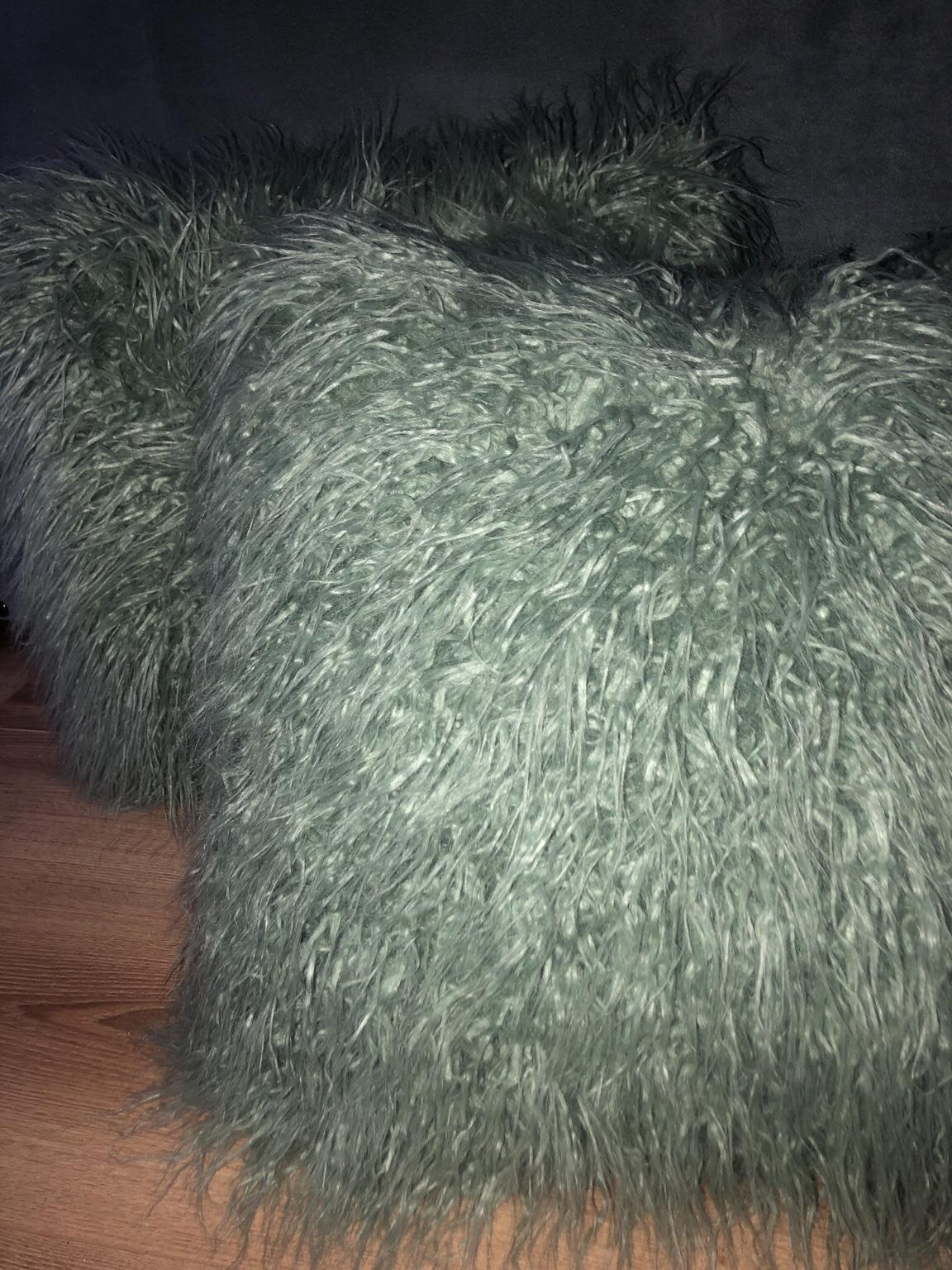 Matalan home store faux Mongolian cushion in CF48 Pant for 10.00