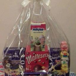 Comes with Cadburys Easter Choc Bar and two Easter Lollies