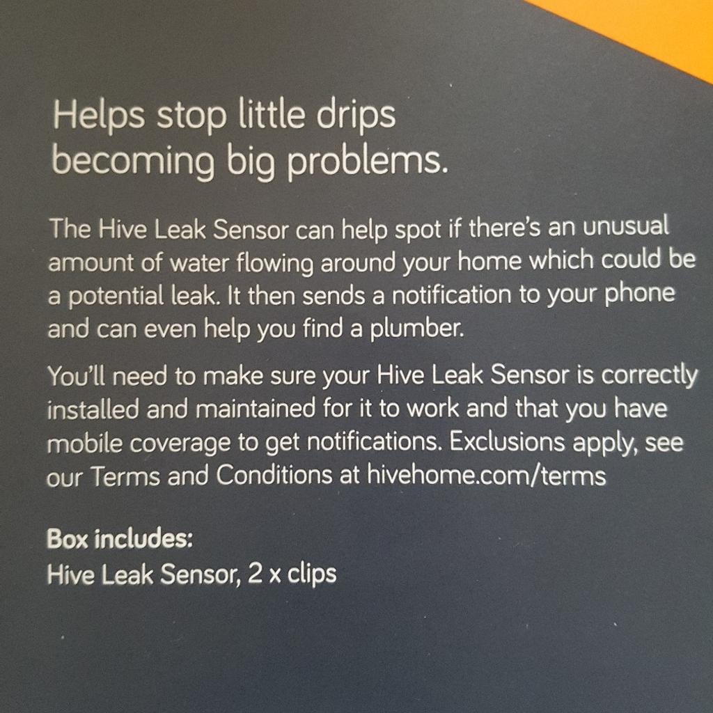 Hive Leak Sensor in DY2 Dudley für £ 25,00 zum Verkauf Shpock AT