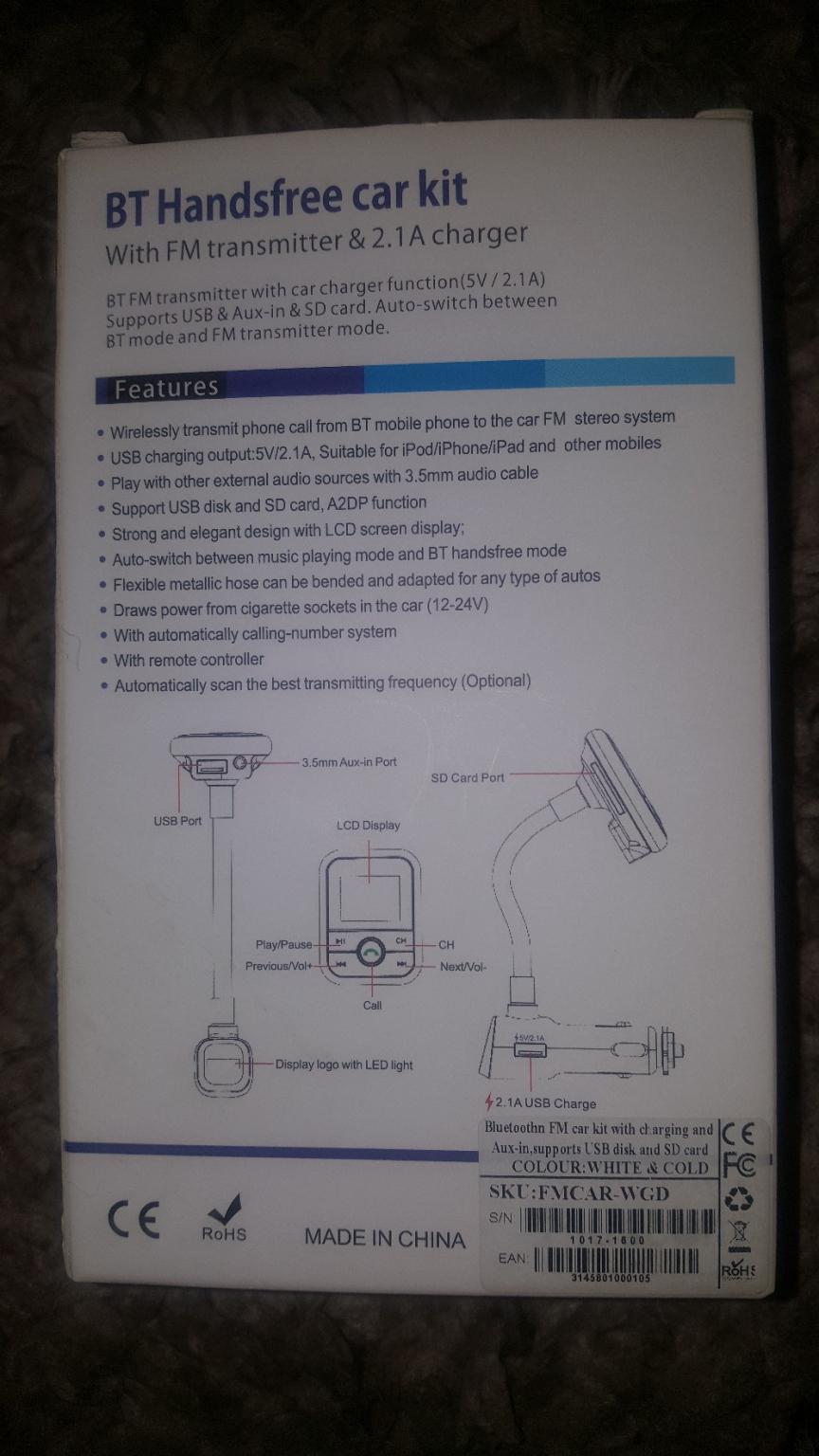 BT Handsfree Car Kit in SW8 London for £10.00 for sale Shpock