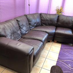 Brown corner sofa hardly used but has a few scratches 
Free to a good home