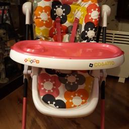 Cosatto high chair for sale in excellent condition and retail price £99 will sell for £30