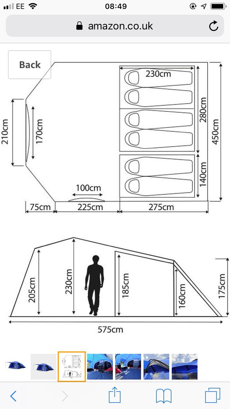 Eurohike Bowfell 600 6 man tent in Barnsley for 140.00 for sale