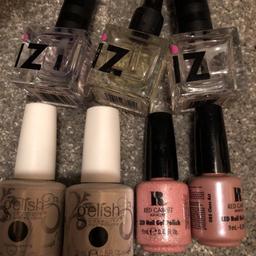 Gelish
Red carpet gels 
Professional nail gels 
Need uv lamp to cure
Isabella Hammond base/top coat and nail oil 
Normally £10-£20  per item
All for £20