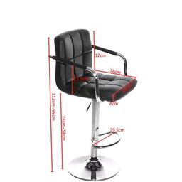 Black bar/breakfast chair pvc, gas lifting /lowering in excellent condition,  Pick up only