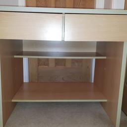 strong desk with two shelves and two drawers. size 60D x 80W x 76T
