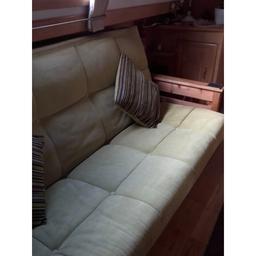 Sofa bed with storage underneath green vgc