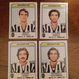 4 figurine calciatori panini
Juventus anno 1980 81
mai incollate

Tardelli Gentile Cuccureddu e Causio 


7 euro