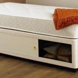 Single bed base brand new in cream. Thee base come with sliding doors, lots of storage avaible.

The item is in immaculate condition, has been in the spare room for a month.