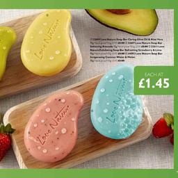 Available in scents
Olive oil & aloe Vera 
Softening avocado 
Strawberry & lime 
Coconut water and melon 

Now only £1.45 each