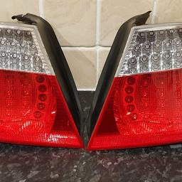 For sale are my rear L.E.D Tail Lights with the adaptors which cost me £40 alone, i bought these in  error, these are for a couple pre-facelift I needed them for a convertible... all in working order with no L.E.D's missing the only issues is one was crack at the back and covered with tape which doesn't effect the light what so ever and a slight crack on the lens which is hardly noticeable, when collecting can be seen working as ill plug them into my own car.