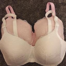 pack of 2 from Blooming Marvellous (morhercare) 
lacy, lightly padded, no underwire
pink one has been worn once and washed, white one brand new

collect from WD18 or Wd25