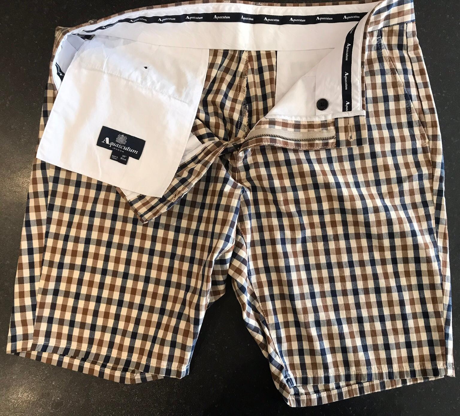 Aquascutum Club Check Chino Shorts 36 in TS18 Tees for 45.00 for