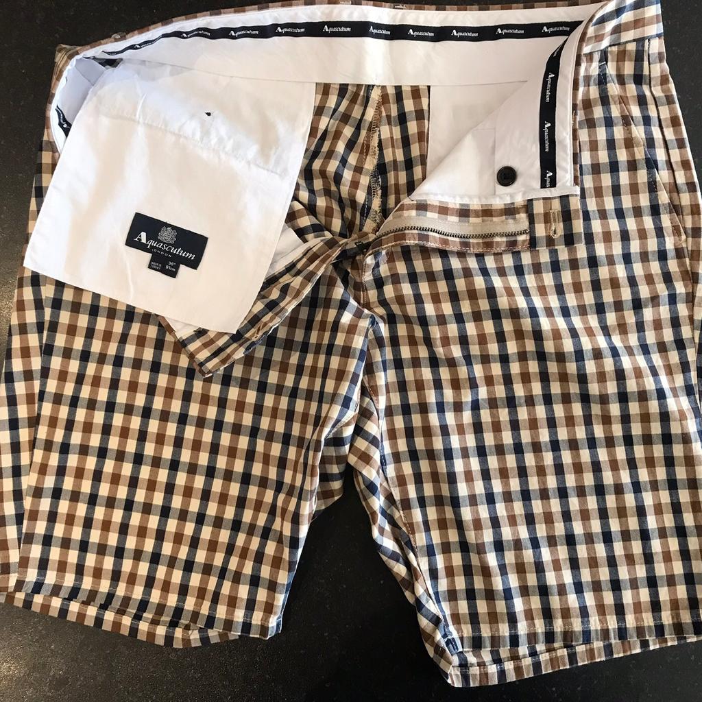 Aquascutum Club Check Chino Shorts 36 in TS18 Tees for 45.00 for