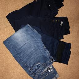 Women’s jeans all size 12 navy and the Bench pair is W32 L32 all excellent condition 
2 pairs are high waisted and one is jeggings style
£10 for all but extra with postage