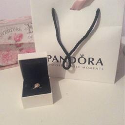 Genuine rose pandora ring, size 54, perfect condition.