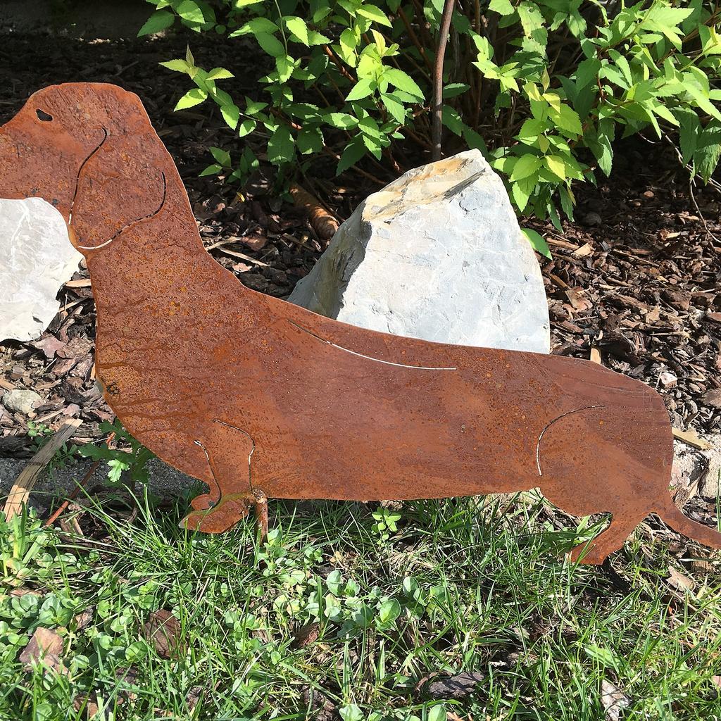 Tiere aus Metall / Gartendeko/ Dackel rostig in 5141 Moosdorf für € 25