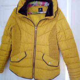 ladies Atmosphere jacket size 16 in as new condition. Faux fur on collar and nice detail zips on cuff. from smoke free home. No offers
