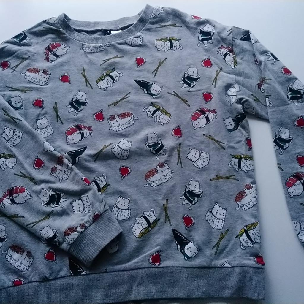 H&m sushi clearance cat sweatshirt