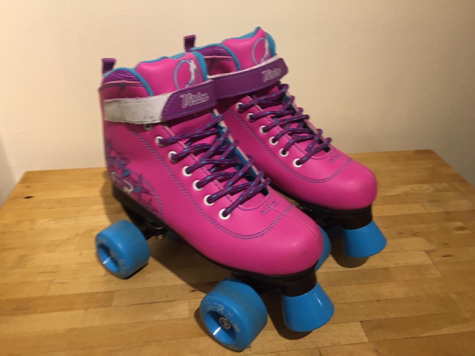 SFR Vision II Quad Roller Skates Pink/Blue in Braintree for £20.00