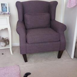 Brand new plum armchair. was £150 selling as it was a unwanted gift.