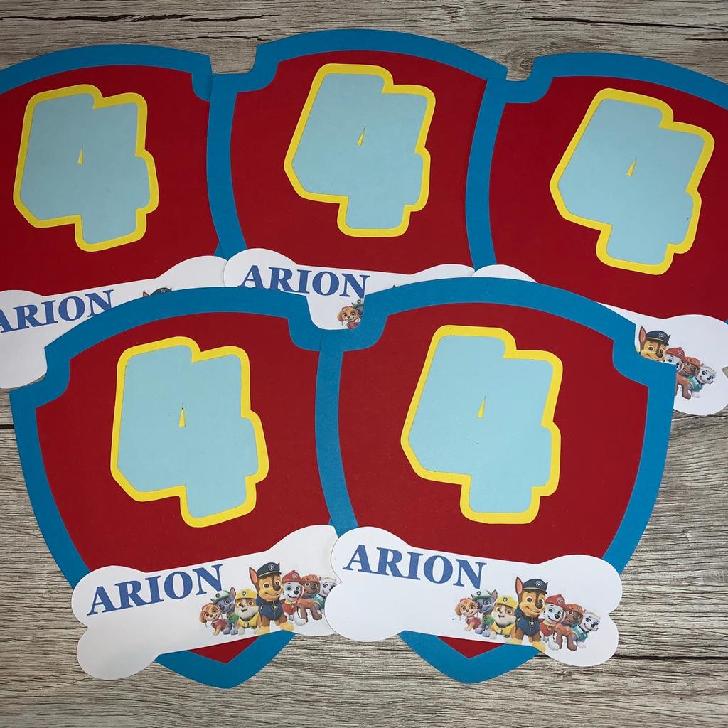Paw patrol Kindergeburtstag Einladungskarten in 76229 Karlsruhe für 2