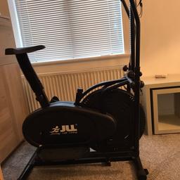 JLL 2-in-1 Elliptical Cross Trainer Exercise Bike CT100, Fitness Cardio Workout Machine-With Seat + Pulse Heart Rate Sensors, Console Display, 5-level seat adjust and 4-level handlebar adjust. Black colour

Excellent condition not been used as can see in the photos!