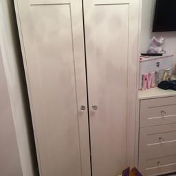 Mamas & papas wardrobe and chest of draw set. Used but in good condition. Some discolourtion to side of wardrobe (pictured) just needs a little paint. Lovely set. Any questions please ask. Collection only
Relisted as buyer never collected 