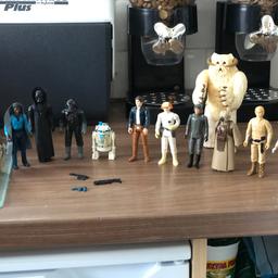 Here for sale a bundle of vintage 1977 Star Wars figures they’re in good condition with very minimal signs of use sold as a bundle to include 3 original weapons thanks for looking please send offers if interested