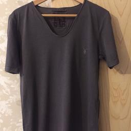 Signature All Saints teardrop tshirt. Nice material. Having a wardrobe clearance, pet and smoke free household, all are in good condition. Charcoal black