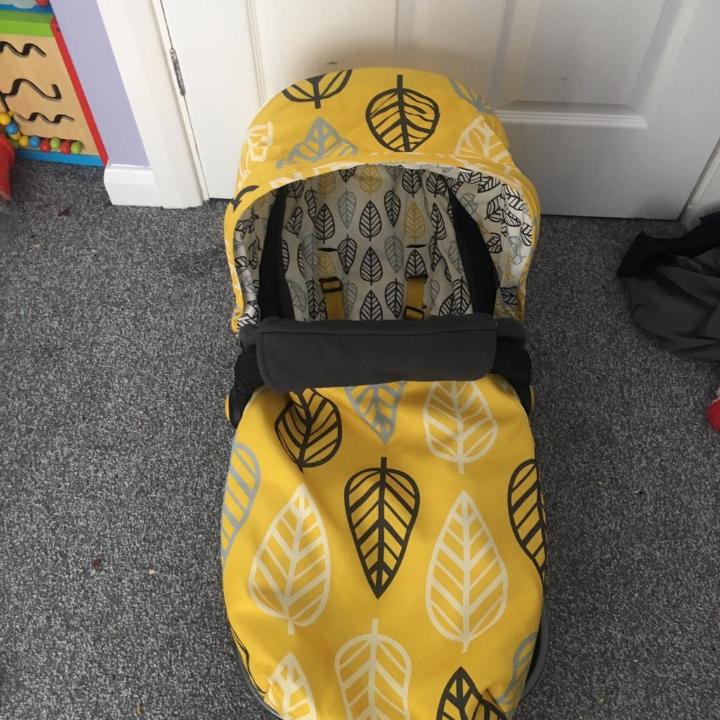 Cosatto yellow leaf pram best sale