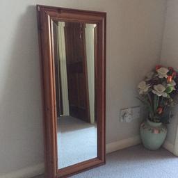 Mirror with wooden frame
Length 35 inches
Width 15 inches