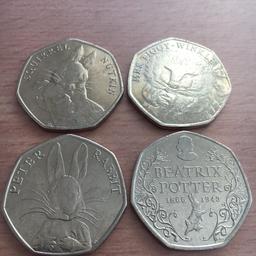 Set of 2016 Beatrix Potter 50p coins set

This listing contains:
1x Beatrix Potter 50p 2016
1x Peter Rabbit 50p 2016
1x Squirrel Nutkin 50p 2016
1x Mrs Tiggy Winkle 50p 2016

Sold as a set

Includes FREE POSTAGE
PayPal accepted

Thanks, any questions please ask me