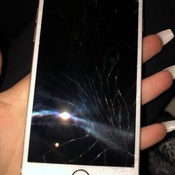iPhone 6 for sale, smashed screen but works perfectly! Usual wear and tear around the sides and back but not noticeable with a case! 
Unsure on network but does defiantly work with Vodafone! 
Comes with charger 
No box 
£40 or nearest offer