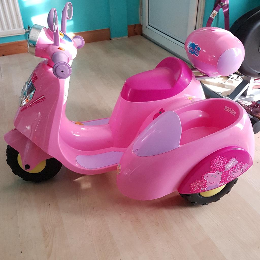 Peppa pig cheap motorbike with sidecar