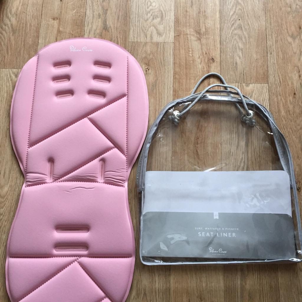 Silver cross store seat liner pink