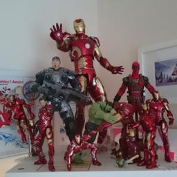 Various marvel figures for sale (not including the large iron man or Deadpool.) Offers welcome