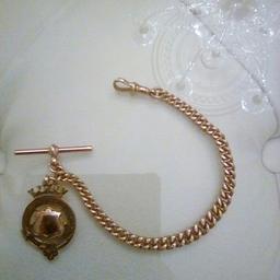 Solid 9ct rose gold graduated albert chain beautiful peace weighs 29.4 grams will post for cost of delivery