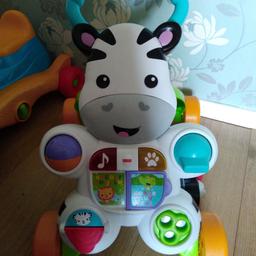 Fisher price push along walker, hardly used as my little one started walking not long after buying it, in excellent condition all working with music and lights...... From a smoke free home
Collection Horbury wf4