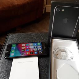 iphone 7  32gb Black 
unlocked all networks 
no faults  all working fine 
only Selling as had upgrade
few marks on back 
But in good condition 
Always had screen protector on
Boxed with all accessorys still New 
£190 ovno