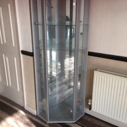 Glass corner display cabinet.collect from b25