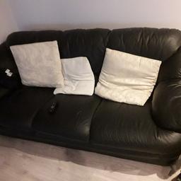 leather sofas, in good condition.  small tare on side of one arm, but not that noticeable.