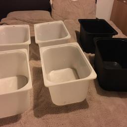 4 White 4 Black Ikea trofast Storage boxes 42 x 30 x 23 cm £15 for all collect Swanscombe