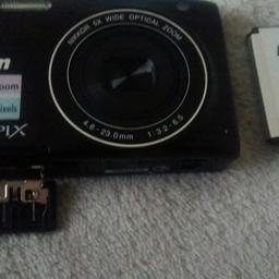 Nikon coolpix digital camera with 14.0MP camera and 5x zoom.
Black with a lithium ion battery&USB & a black pouch. Fully working order.
