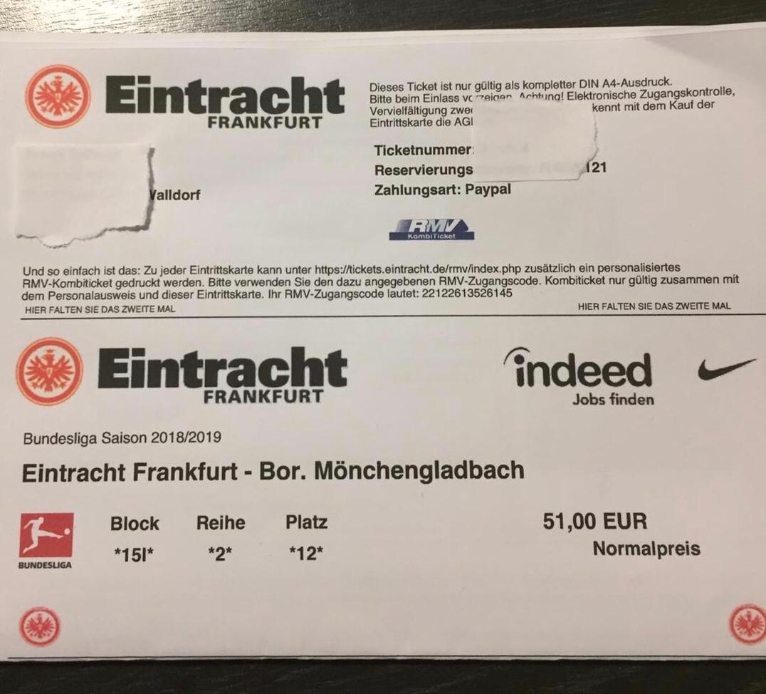 Ticket Eintracht