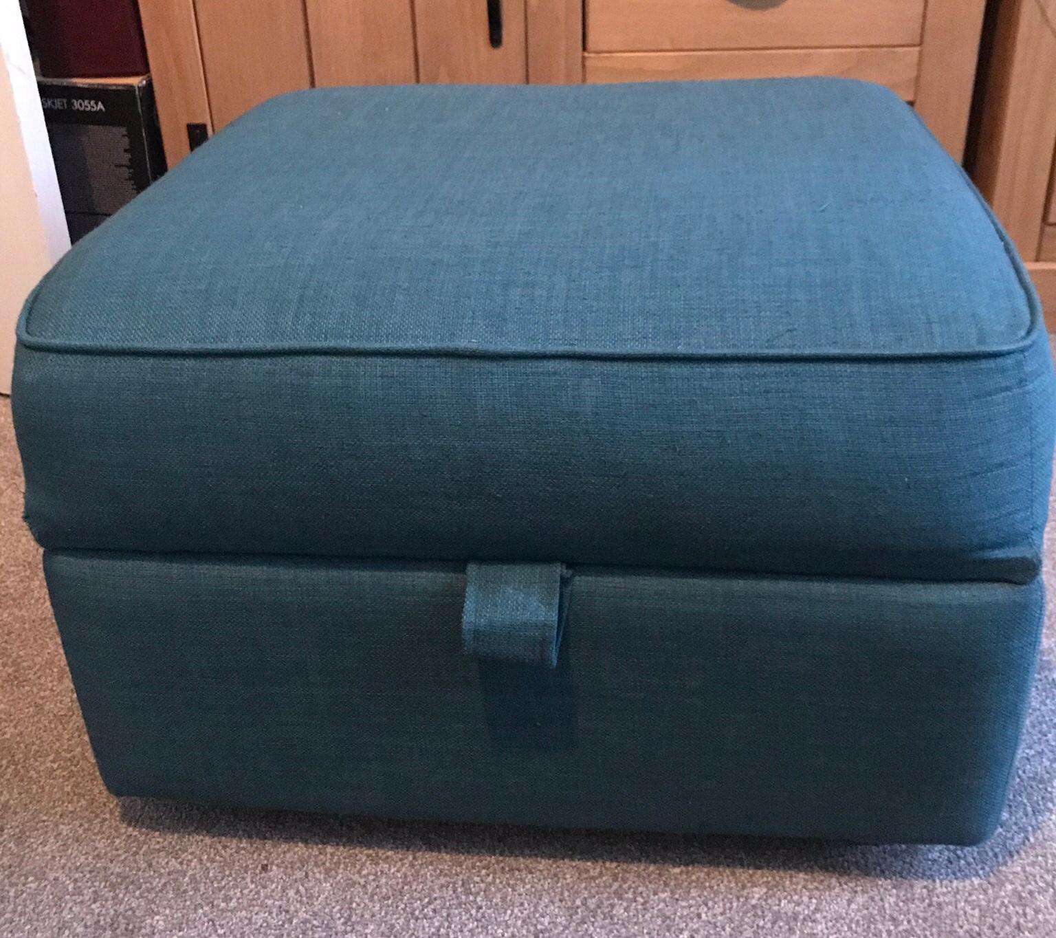 Teal Fabric DFS Storage Footstool in SK4 Stockport for £25.00 for sale