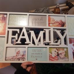 family photo frame just needs a little clean. 3 7by5 white photo frames unopened. collection only