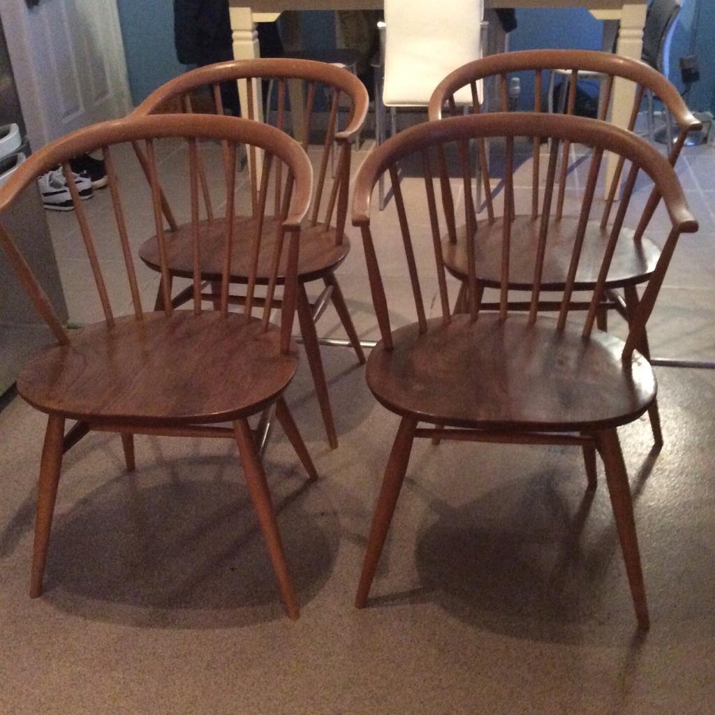 Vintage Ercol Cowhorn Chairs x 4 in TS24 Hartlepool for £200.00 for