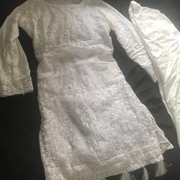 Size medium white Asian dress 
RRP 30.00